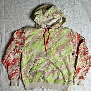 Nike Beige and Neon Green Hoodie